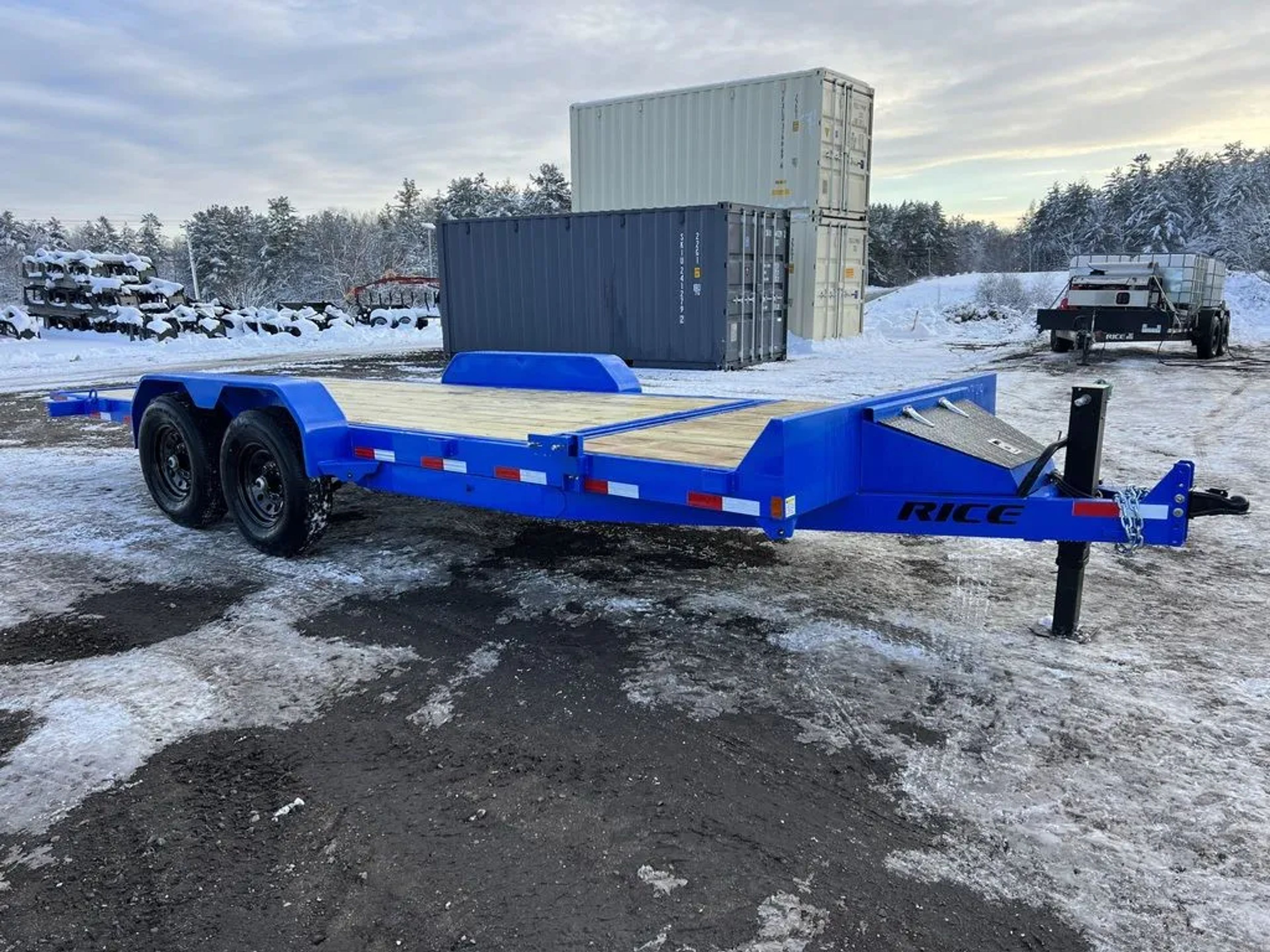 2024 Rice Trailers 7×20 14K Partial Tilt Deck Equipment w/Spare Mount — view 10