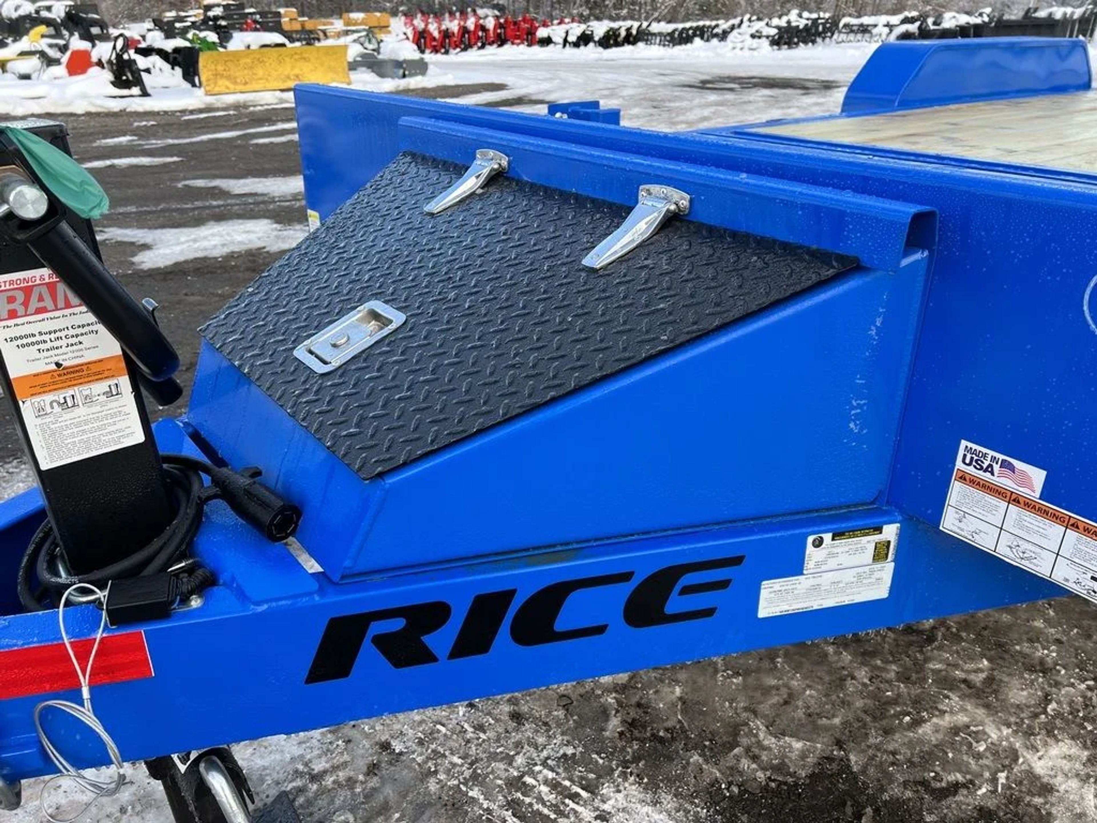 2024 Rice Trailers 7×20 14K Partial Tilt Deck Equipment w/Spare Mount — view 3