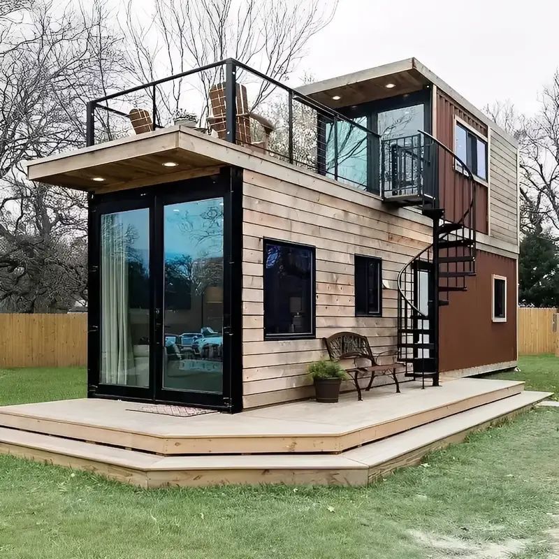 2 Story Shipping Container Home With Rooftop