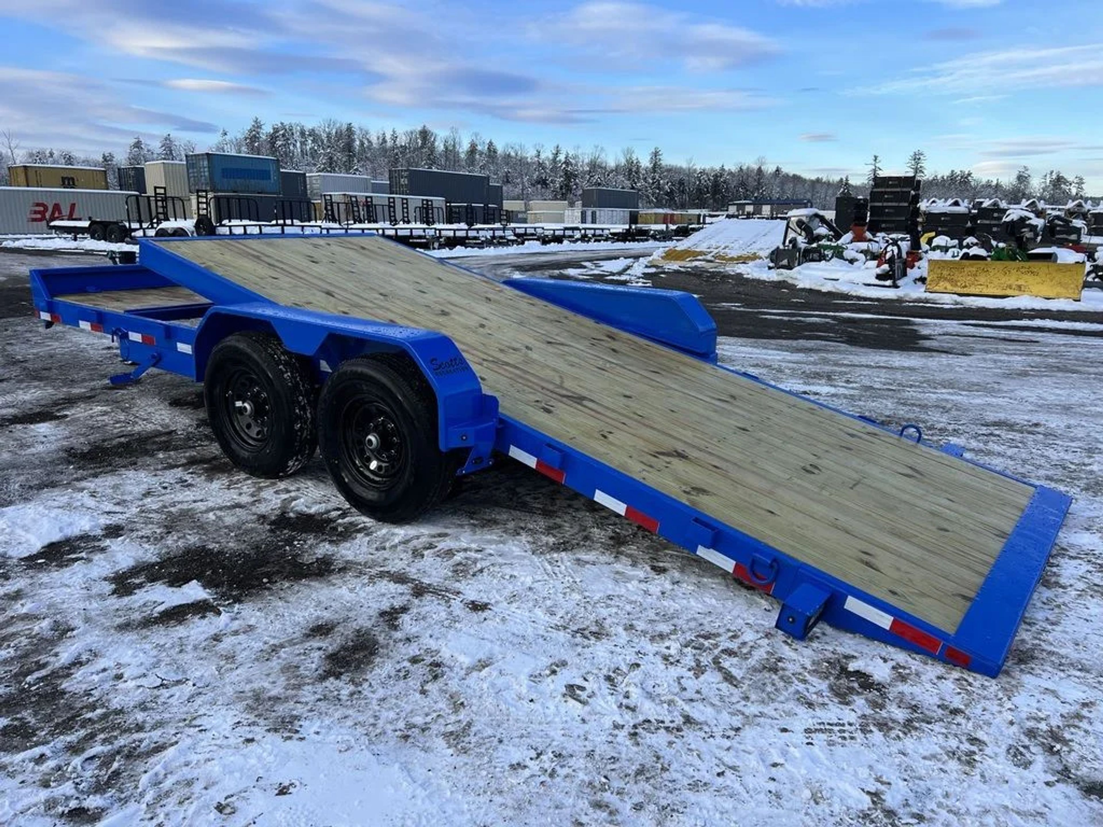 2024 Rice Trailers 7×20 14K Partial Tilt Deck Equipment w/Spare Mount — view 2