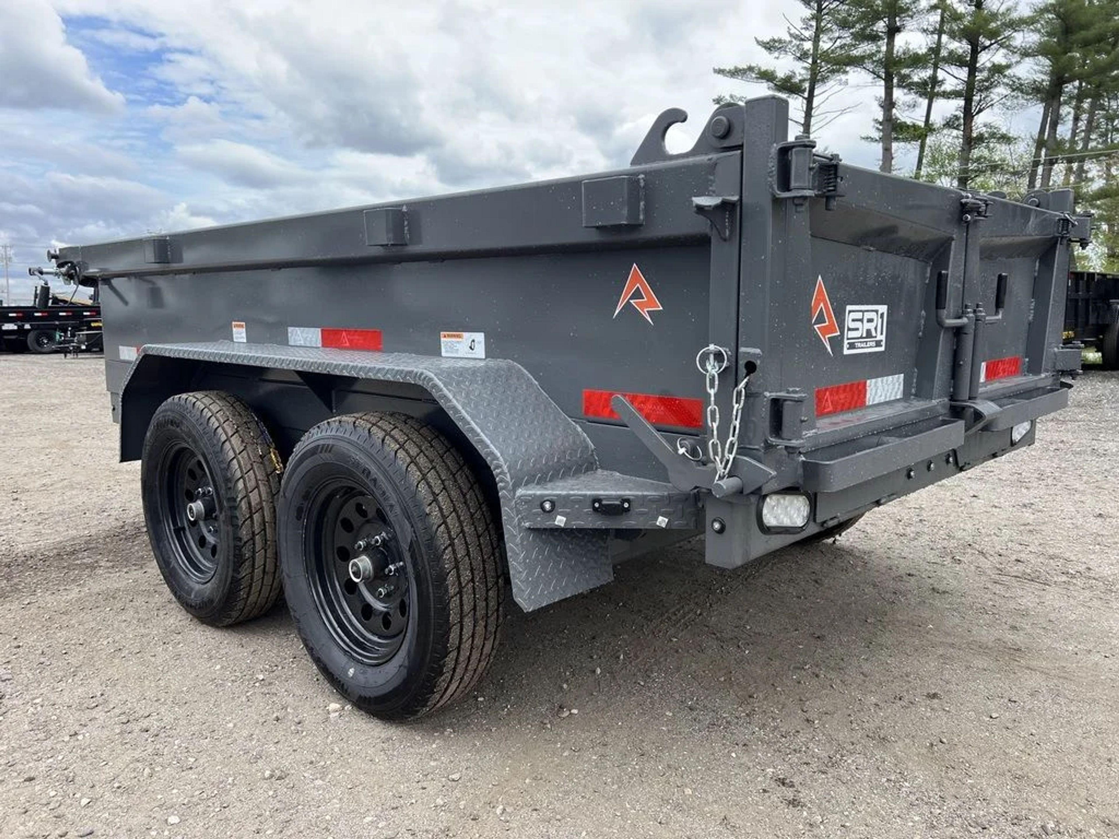 2024 RawMaxx 5X10 7K Powder Coated Dump Trailer w/Tarp Kit — view 2