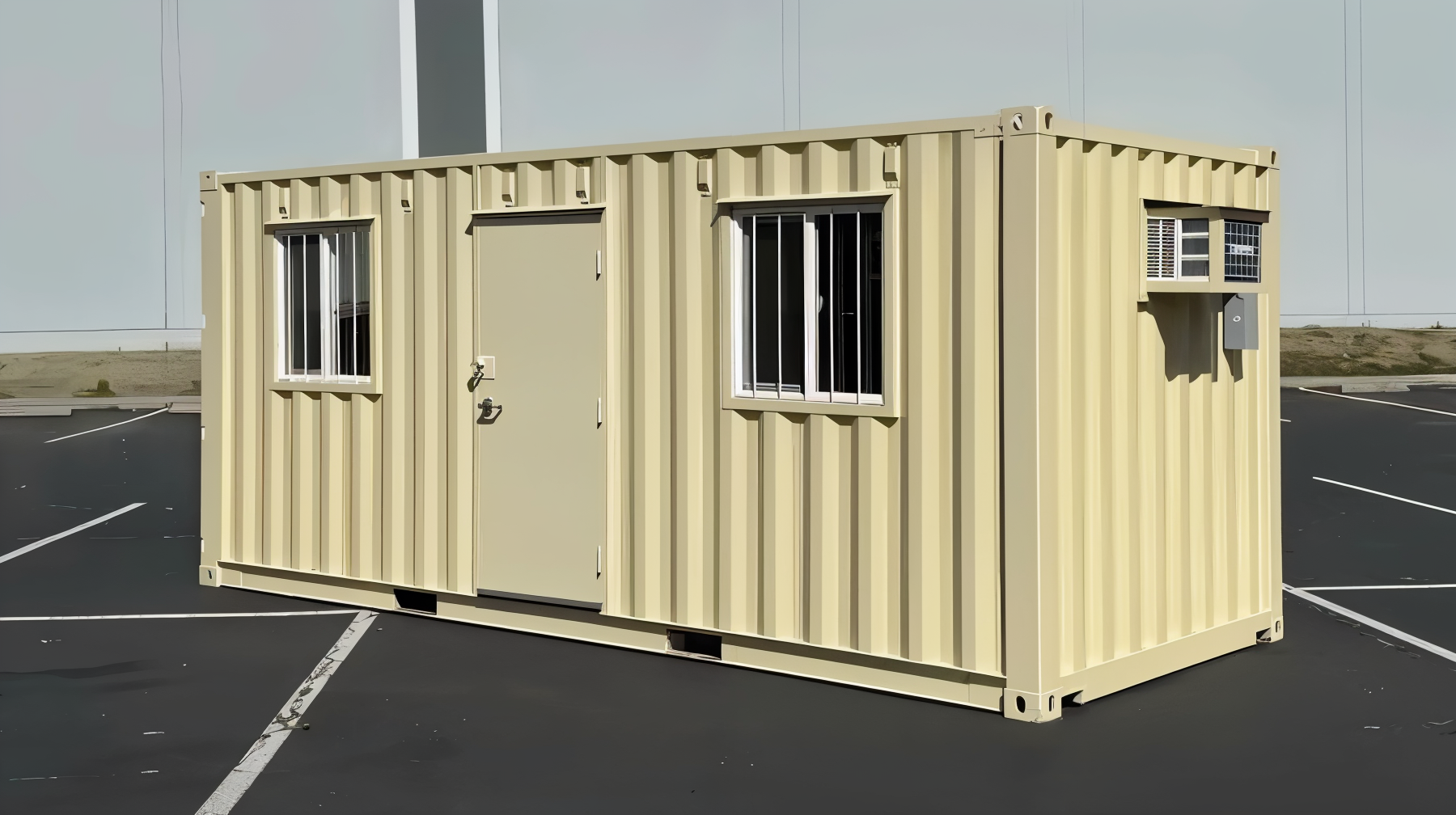20ft Ground Level Office Container – Portable, Secure & Fully Equipped Onsite