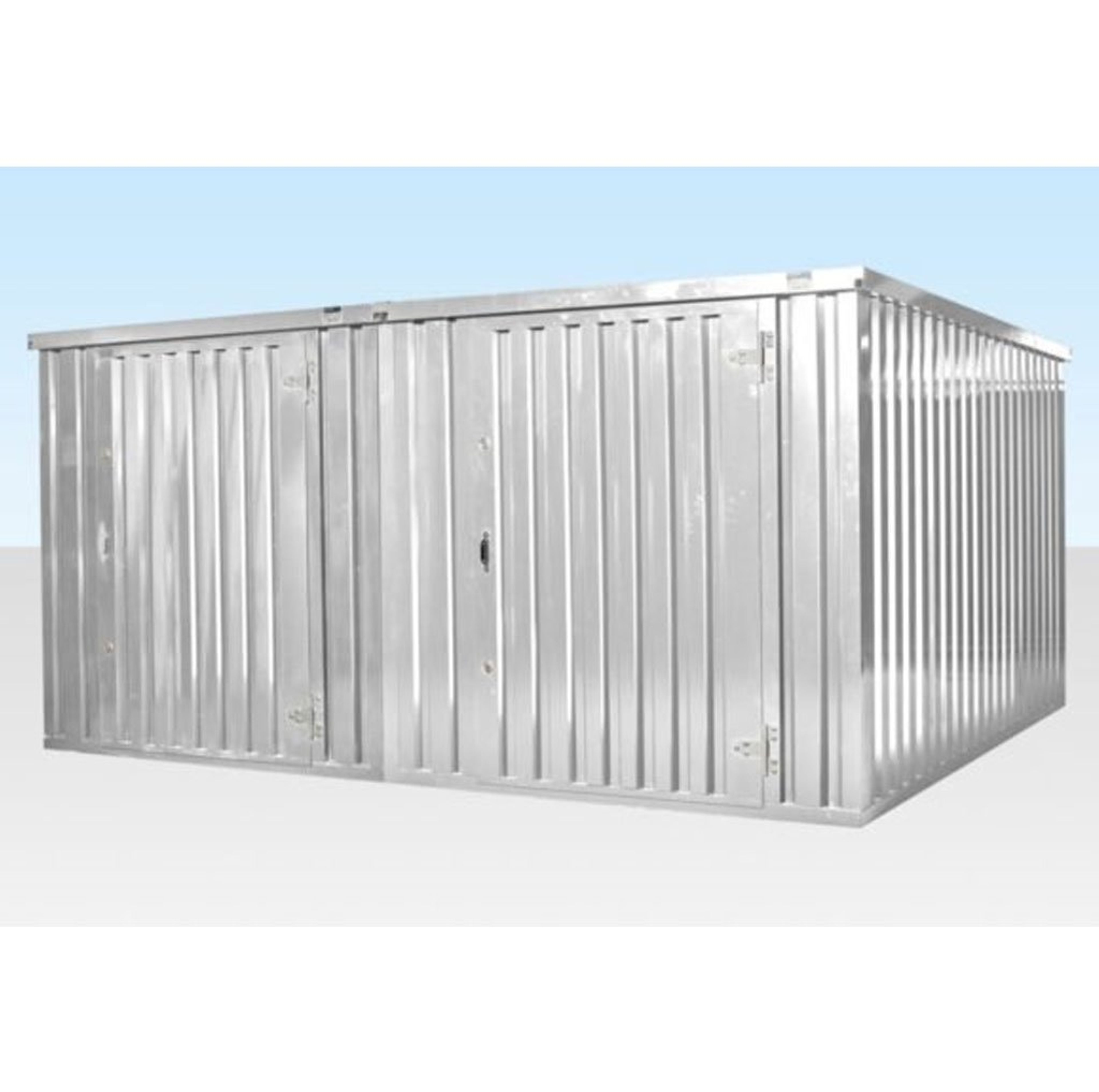 4M X 4.2M Side Linked Flat Pack Container Bundle (Galvanised) — view 4