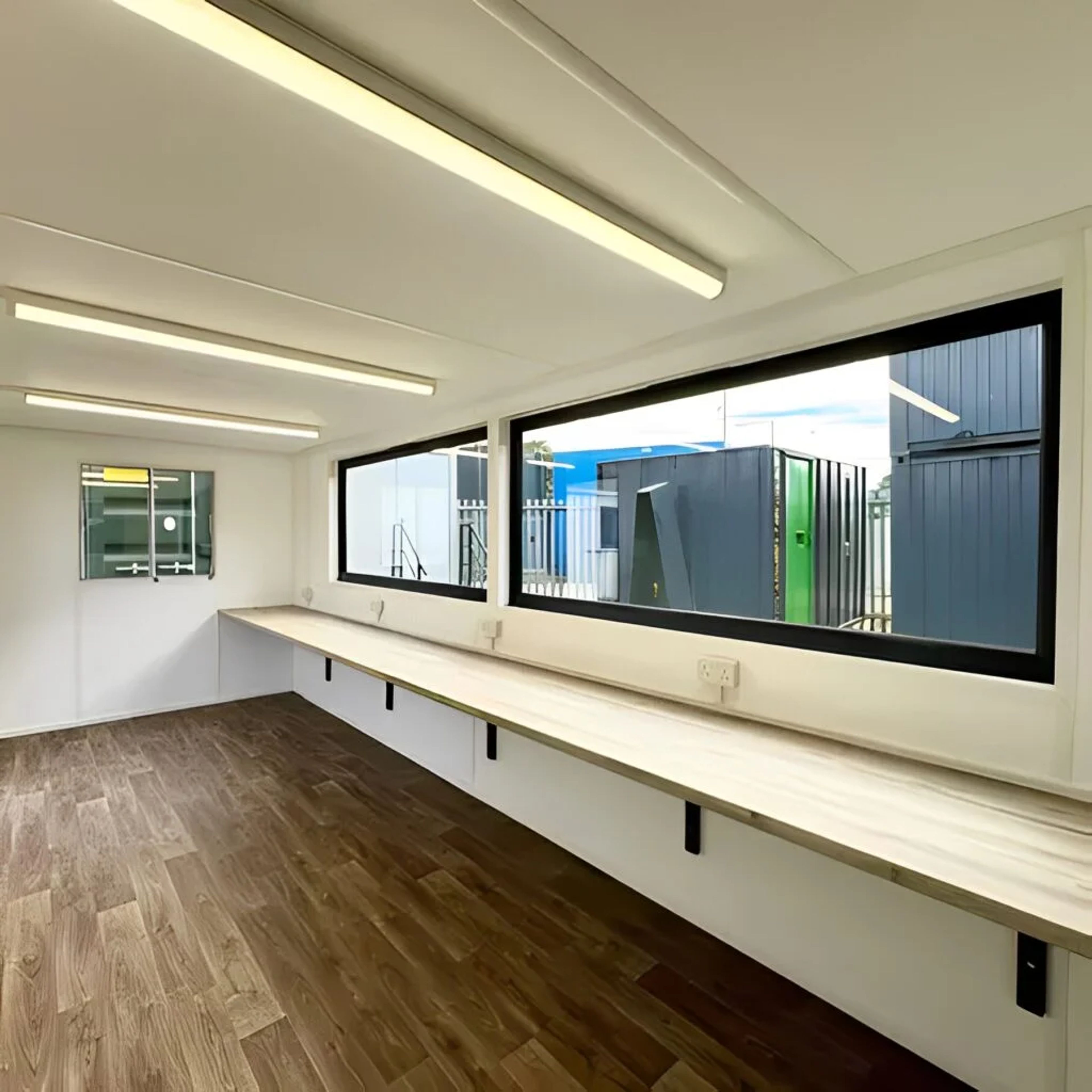 21ft x 8ft Custom Cabin Office / Canteen | Picture Windows | Portable Building — view 11