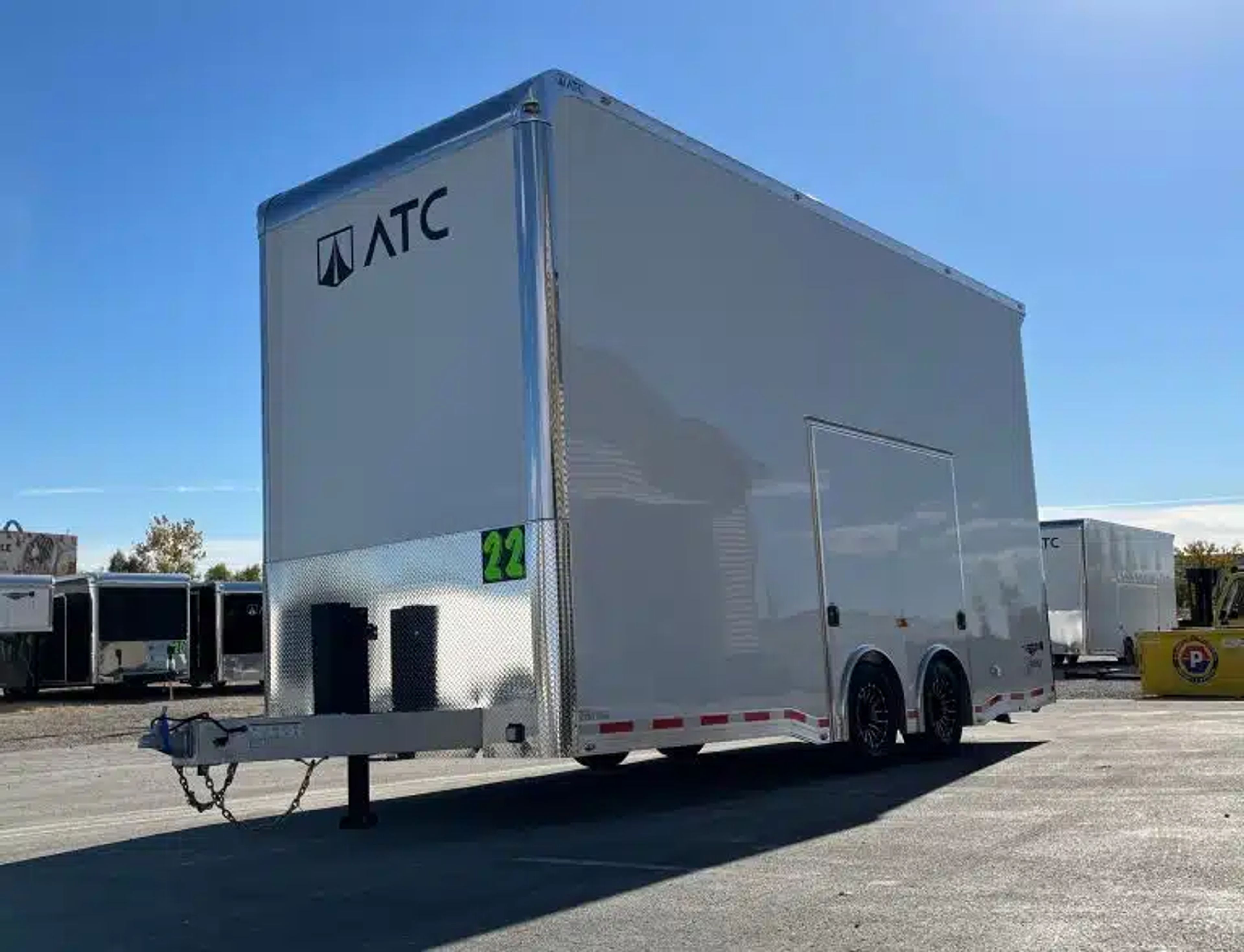 Enclosed ATC Car Trailer 2026 22ft. Aluminum Stacker ROM 900 w/14ft. Tiltable — view 2