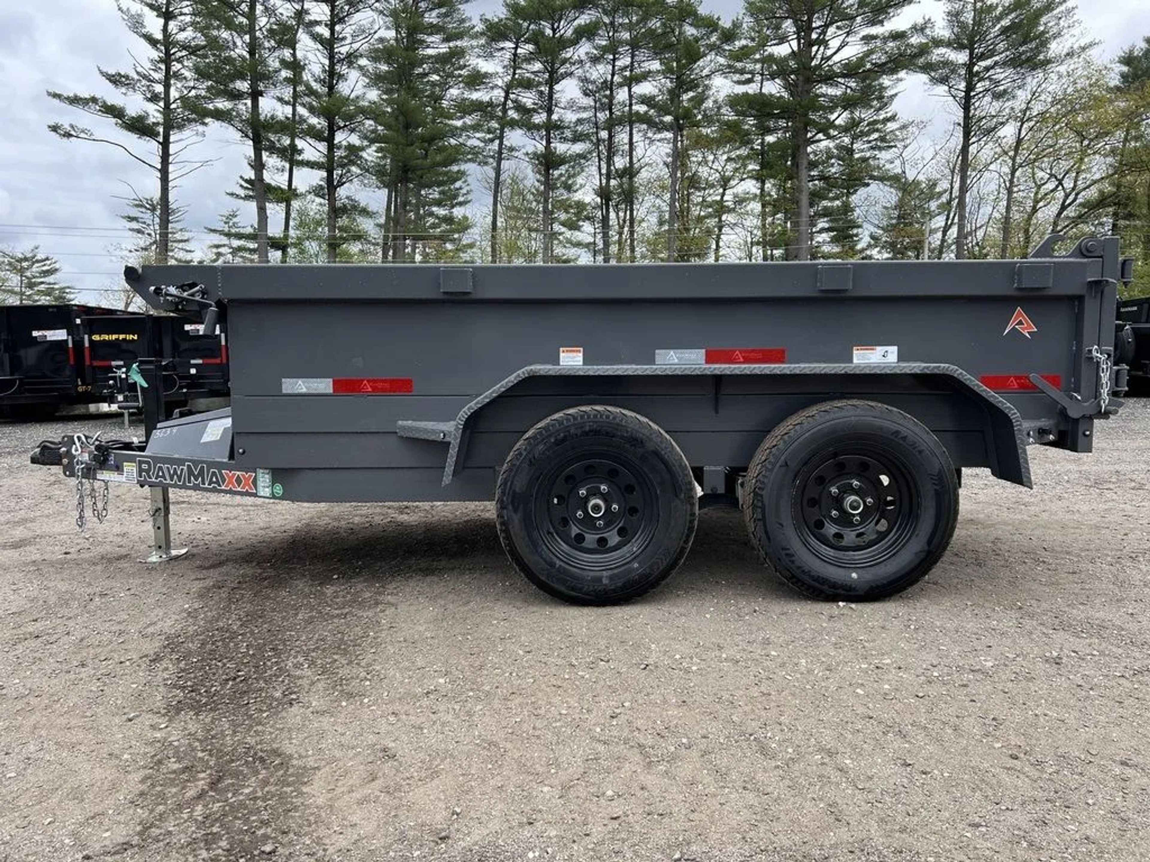 2024 RawMaxx 5X10 7K Powder Coated Dump Trailer w/Tarp Kit — view 3