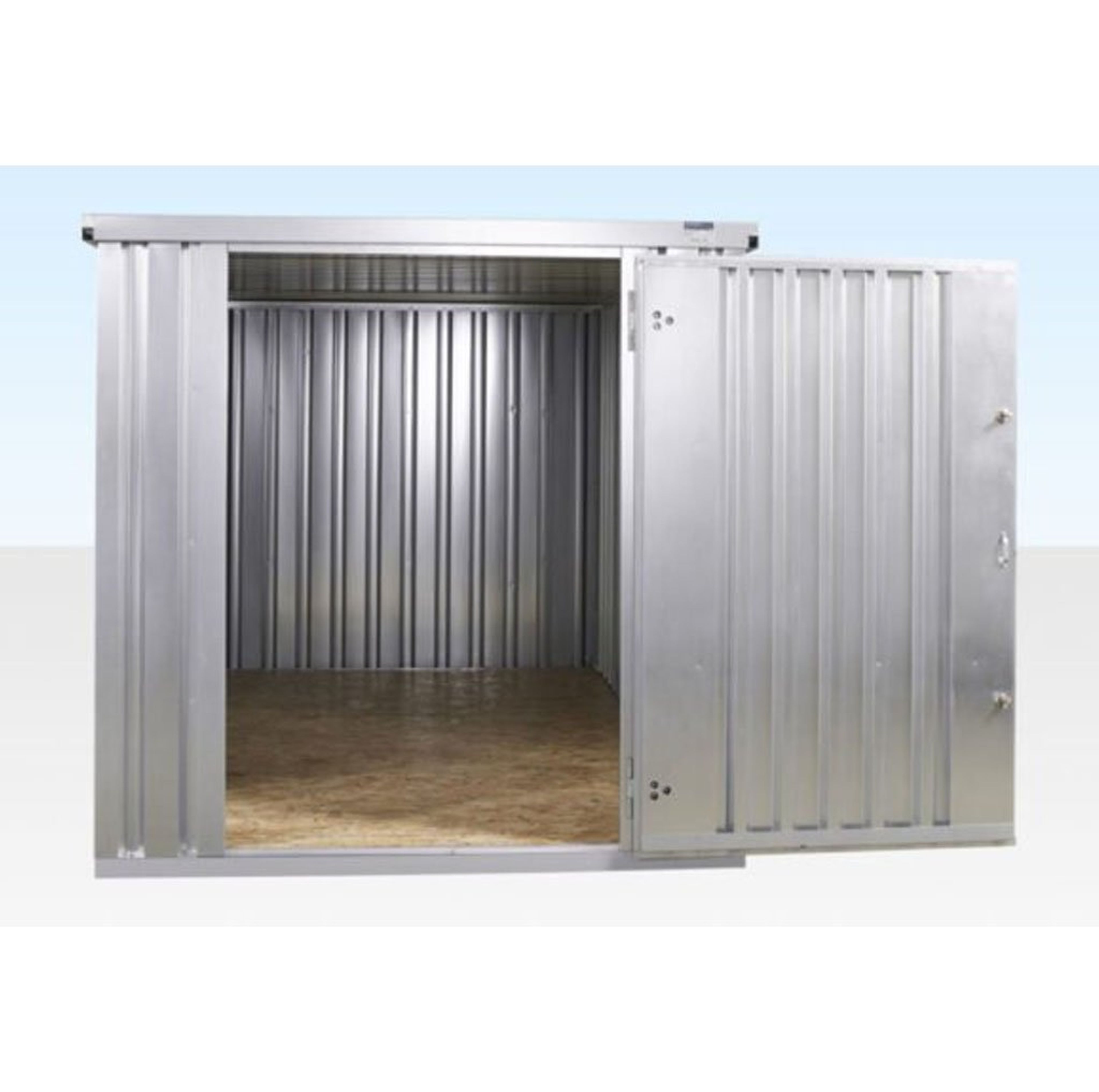 4M X 2.1M Flat Pack Container Store – Galvanised — view 4