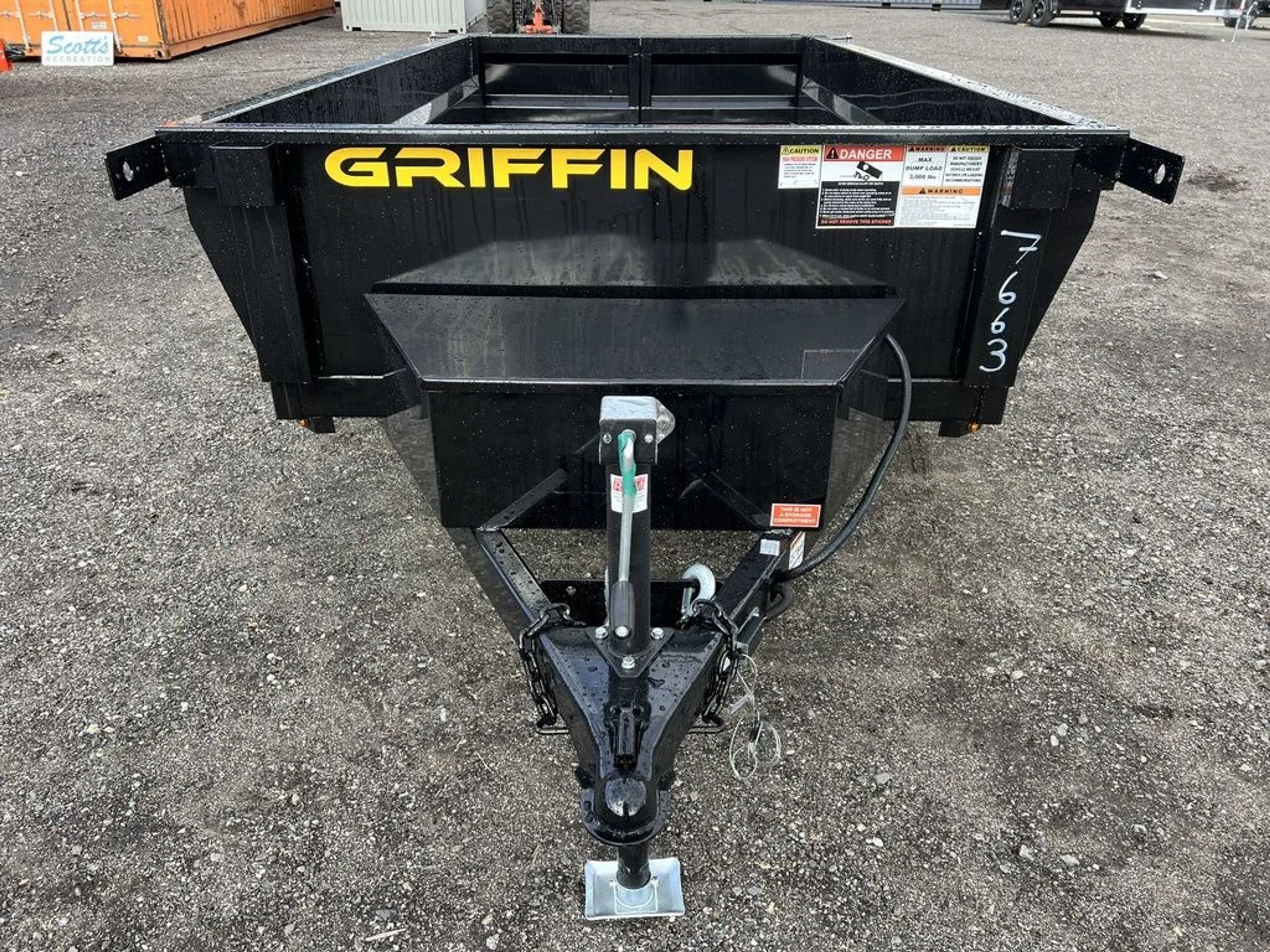 2024 Griffin Trailers 5×10 7K Powder Coated Dump w/Barn Door Gate — view 13