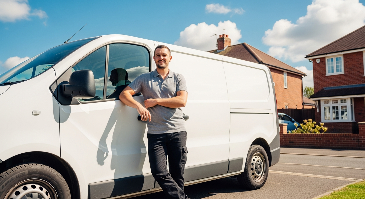 Well-maintained UK van covered by comprehensive monthly van insurance