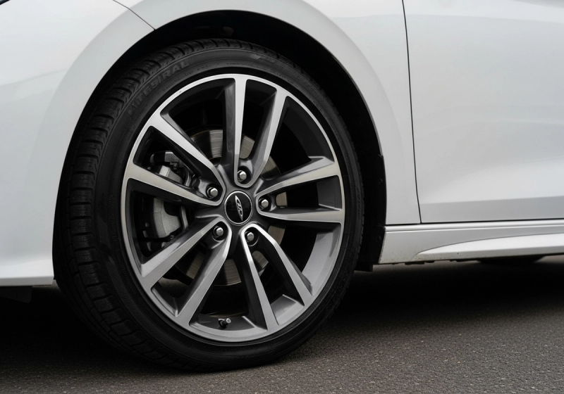 close-up of a car tyre 