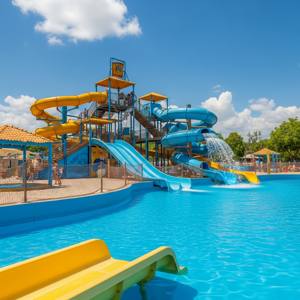 Indoor flumes at Waterworld in Stoke-on-Trent