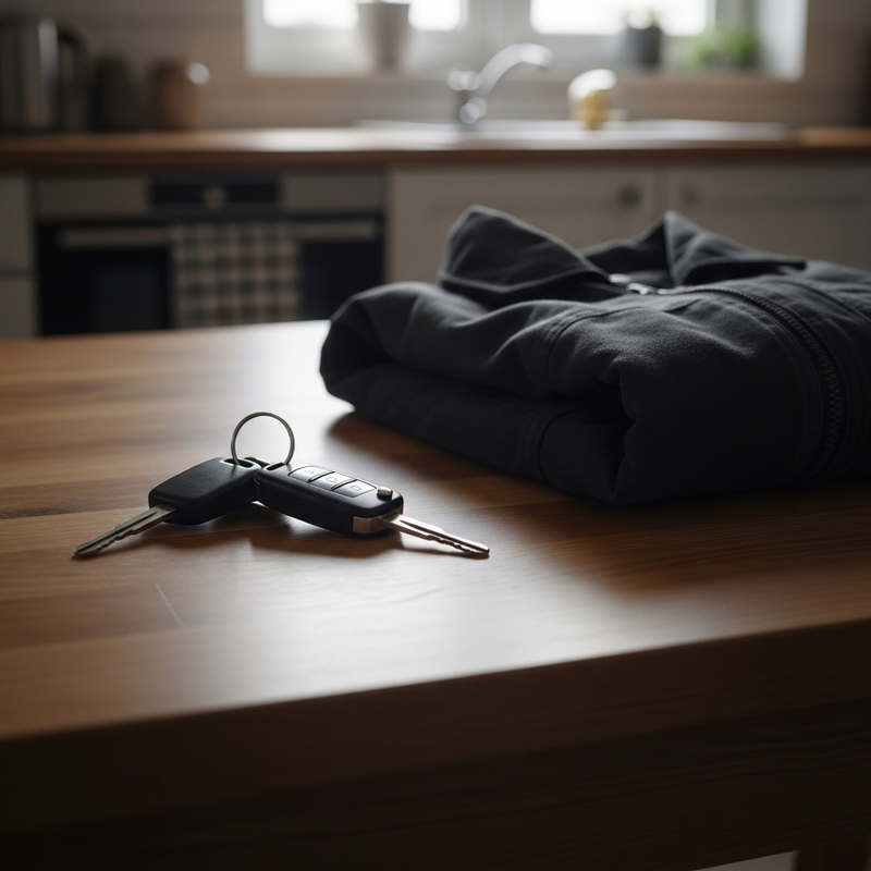 Car keys ready on a kitchen table - insurance, tax and the V5C/2 are the three things you need before turning the key.