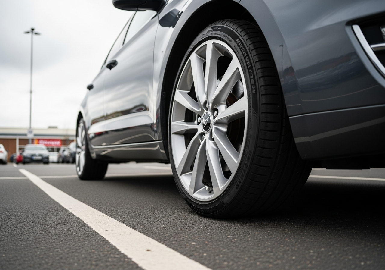 UK car alloy wheel detail covered by lending a car insurance