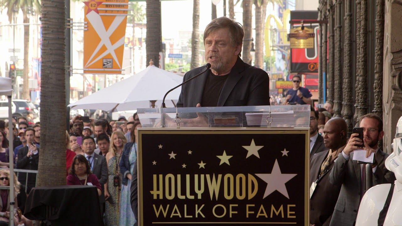 Mark Hamill Gives Podium Speech For Walk Of Fame Star