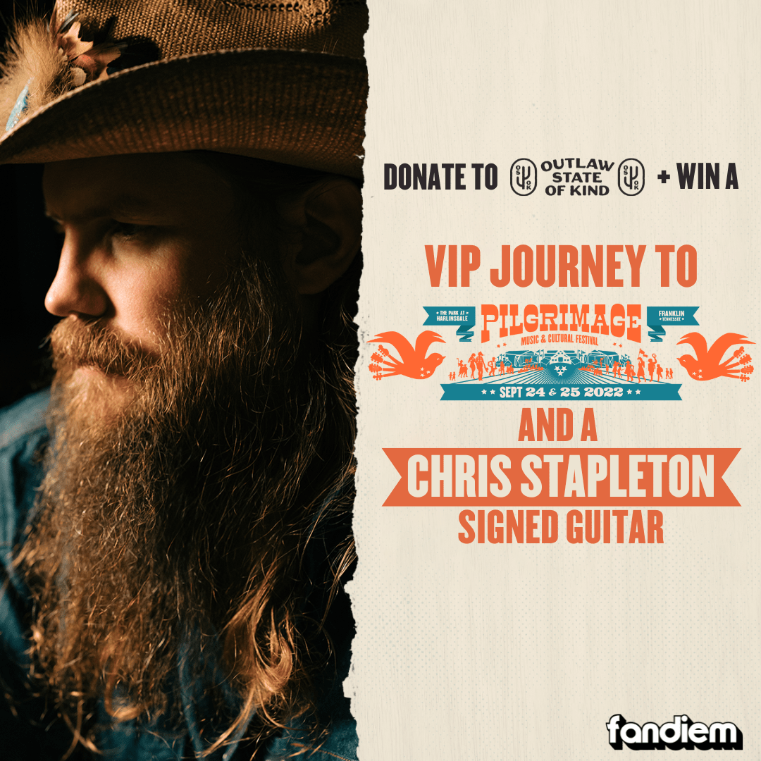 CHRIS STAPLETON AND PILGRIMAGE FESTIVAL LAUNCH FUNDRAISER SWEEPSTAKES
