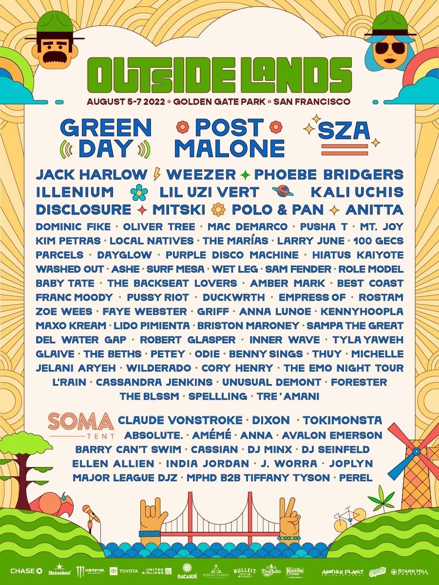 Outside Lands Announces 2022 Lineup Including Green Day, Post Malone and SZA