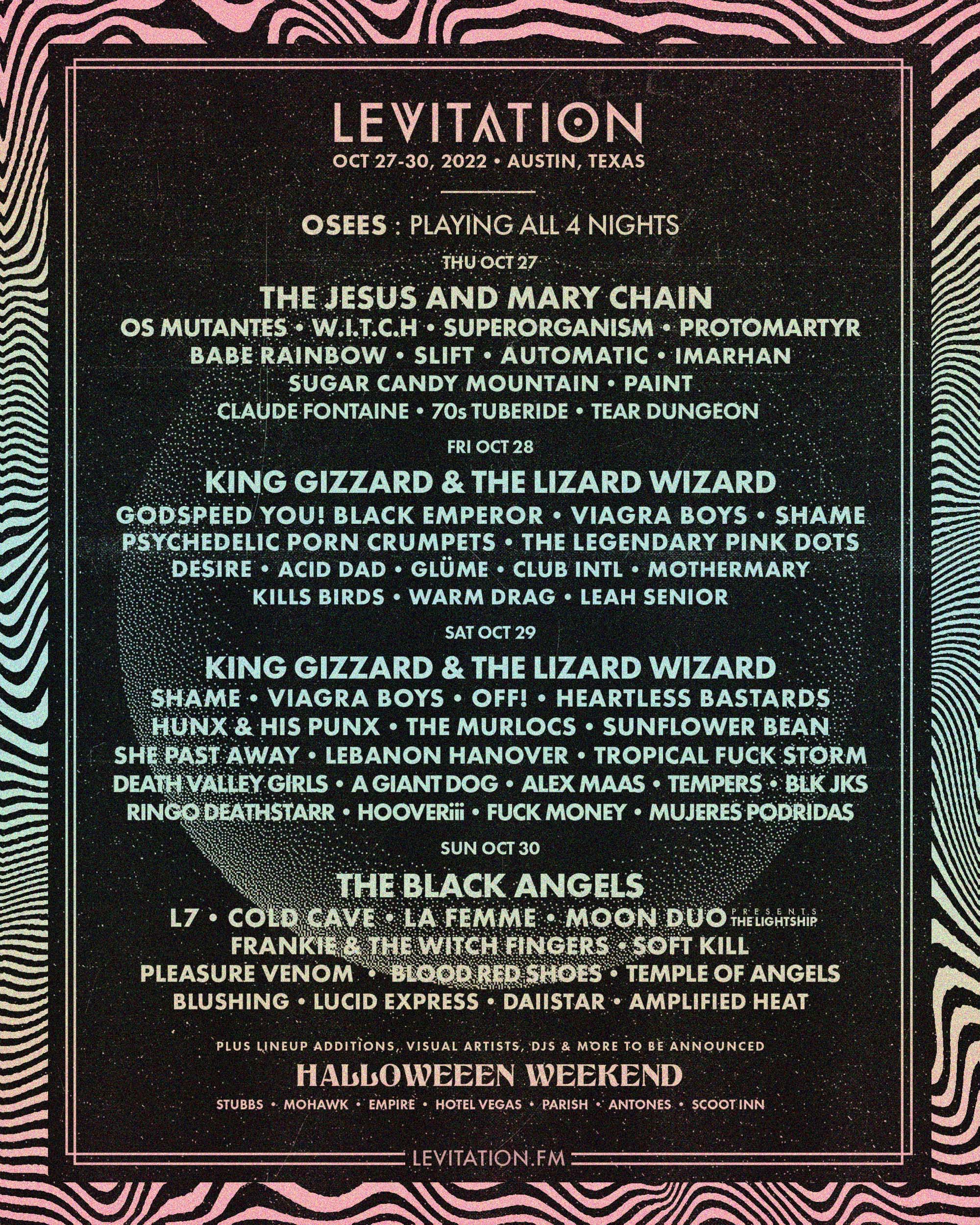 LEVITATION 2022 Lineup Is Here