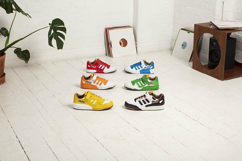 adidas originals and M&M collab on Forum 84 Lo Sneaker