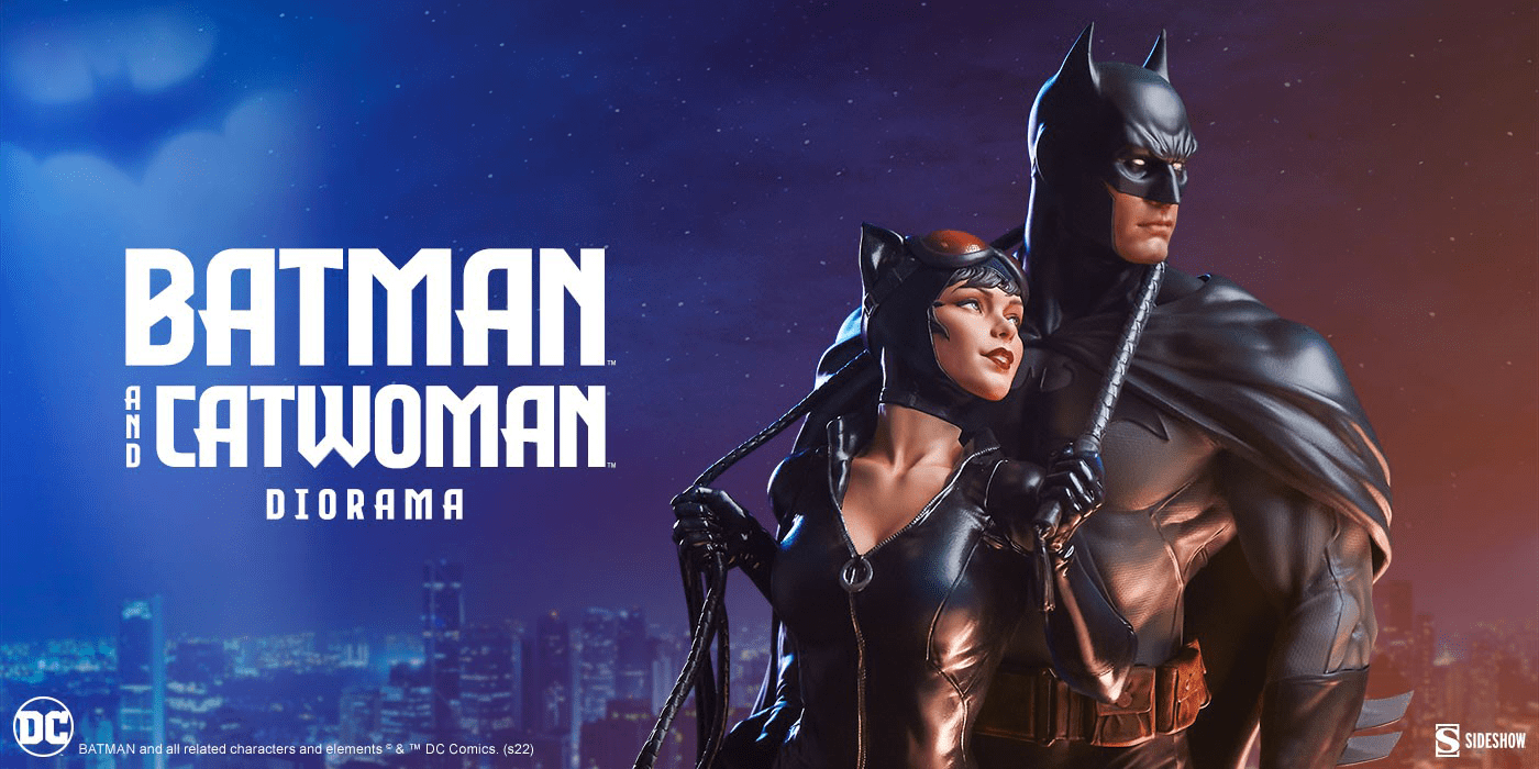 SIDESHOW UNVEILS A NEW COMIC BOOK INSPIRED BATMAN & CATWOMAN DIORAMA
