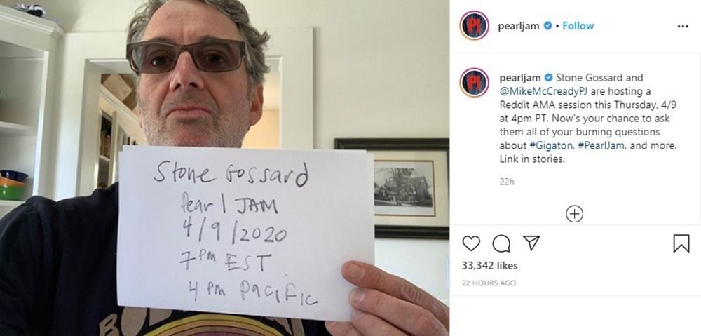 PEARL JAM’S STONE GOSSARD AND MIKE MCCREADY TO HOST REDDIT AMA SESSION TODAY AT 4PM PST/7PM EST
