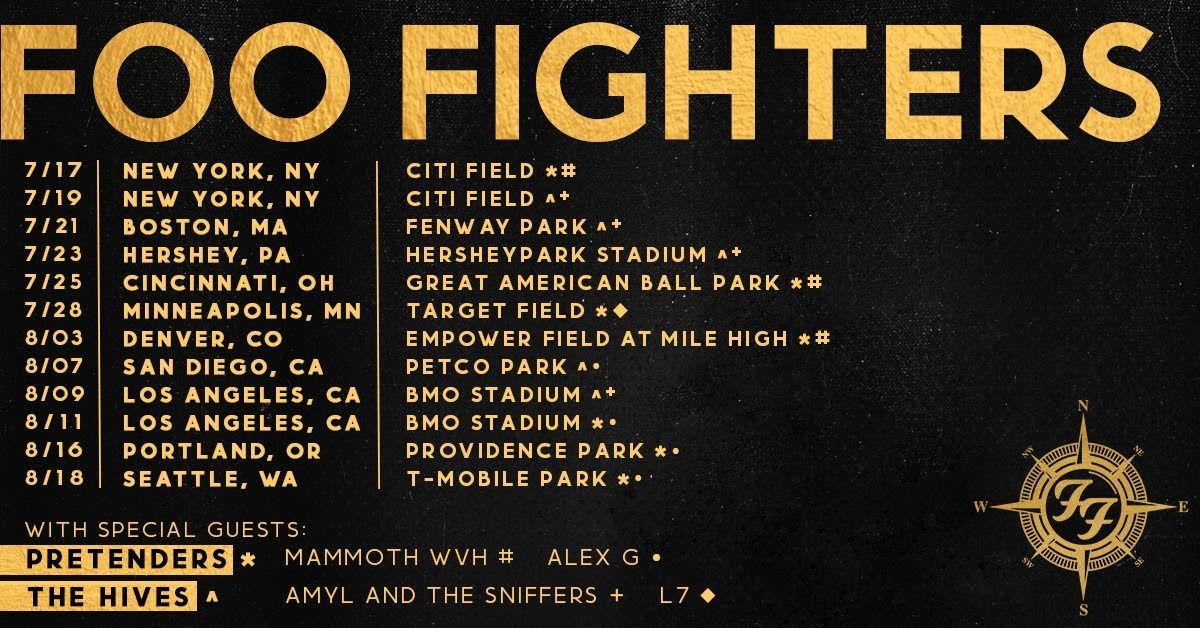 FOO FIGHTERS: CONCORD, CALIFORNIA TOUR DATE ADDED