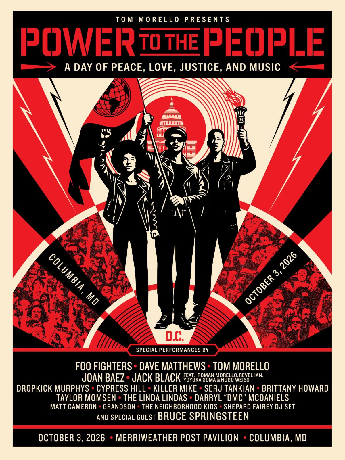 TOM MORELLO Announces Power To The People Festival