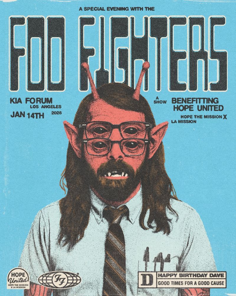 Foo Fighters Announce Benefit Concert for Hope the Mission & Los Angeles Mission at Kia Forum on January 14