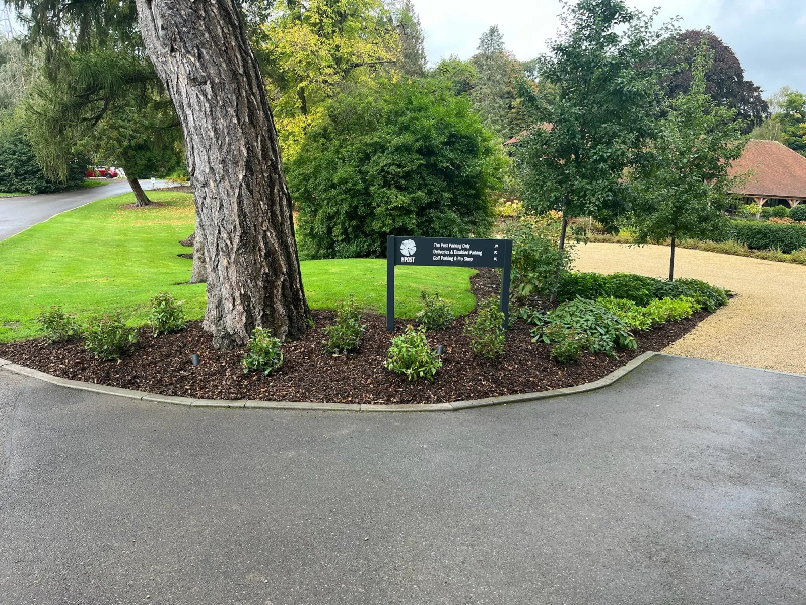 Hotel driveway and entrance