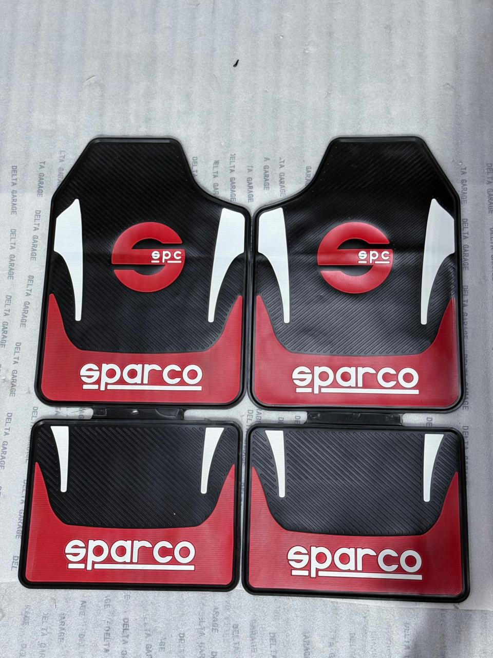  Sparco Black & Red Car Floor Mats
