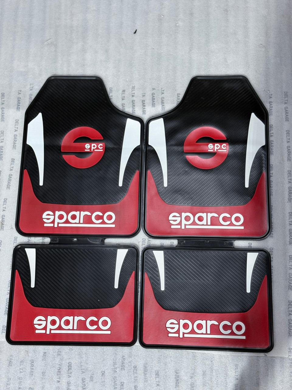  Sparco Black & Red Car Floor Mats