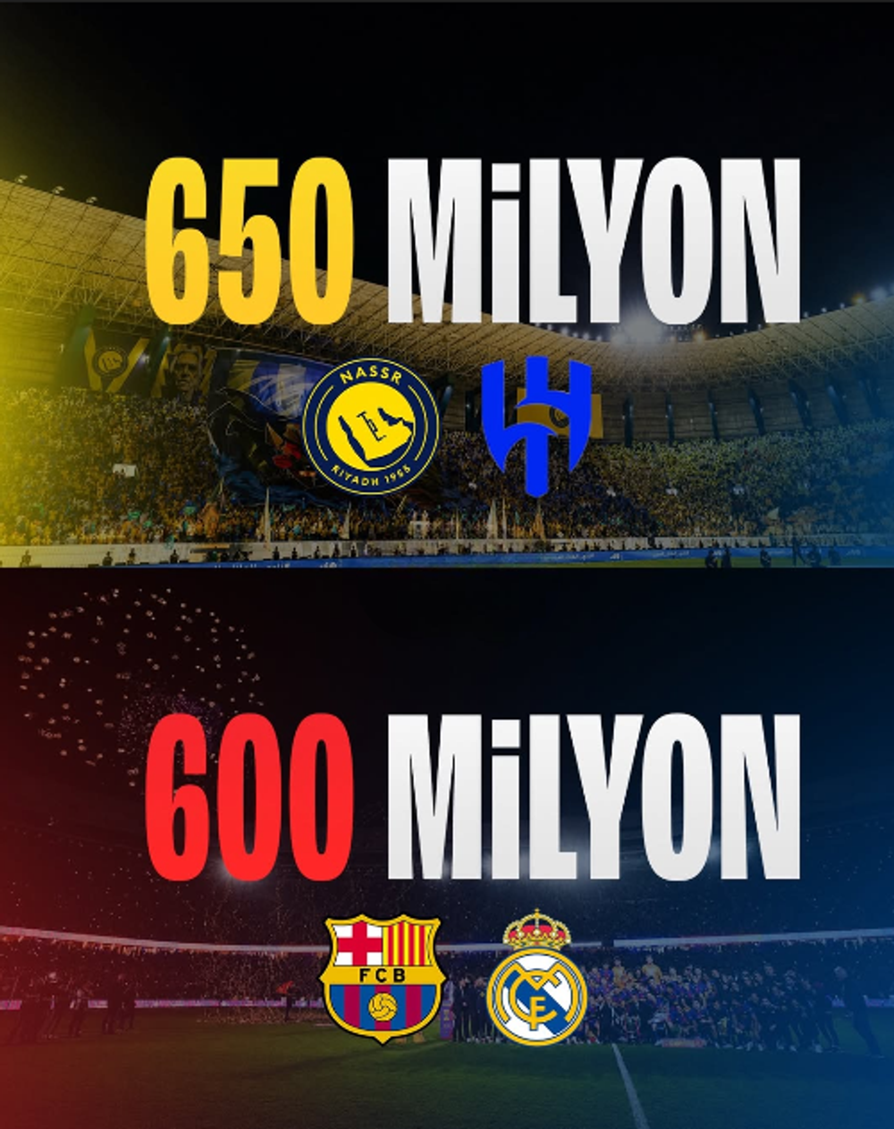 Futbolun Yeni Dev Derbisi Riyad mı Oluyor? Al Nassr - Al Hilal, El Clasico'yu Solladı 