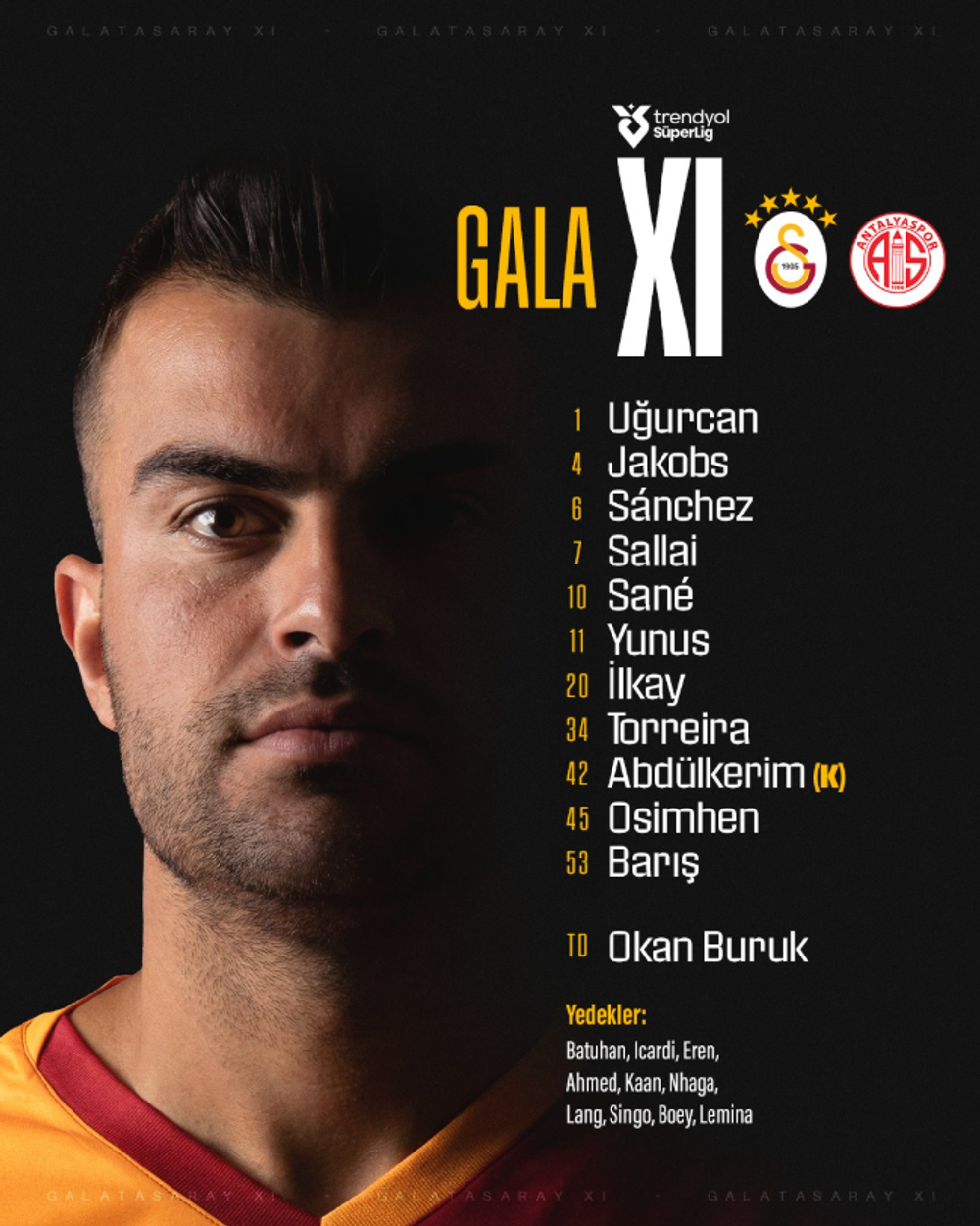Galatasaray'da İlk 11 Açıklandı! #GSvANT