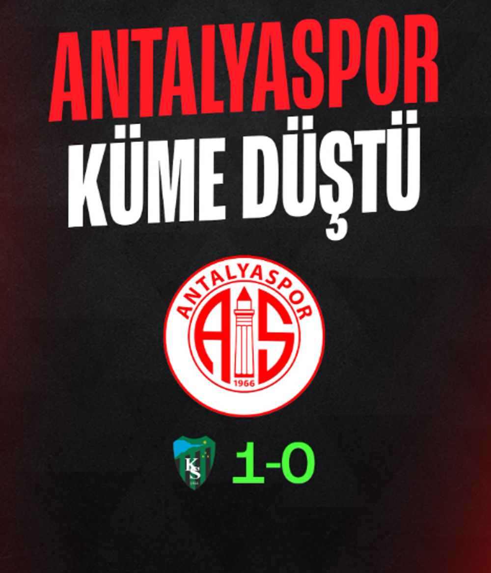 Antalyaspor kazandı ama küme düştü: Futbolun en acı yüzü