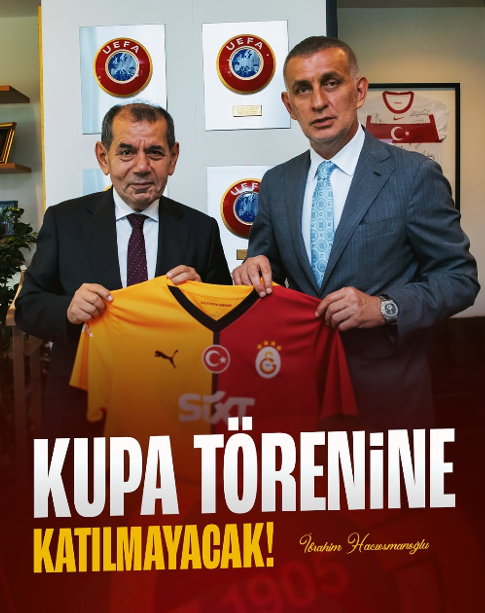 TFF Başkanı Hacıosmanoğlu, Galatasaray'ın Şampiyonluk Törenine Katılmayacak