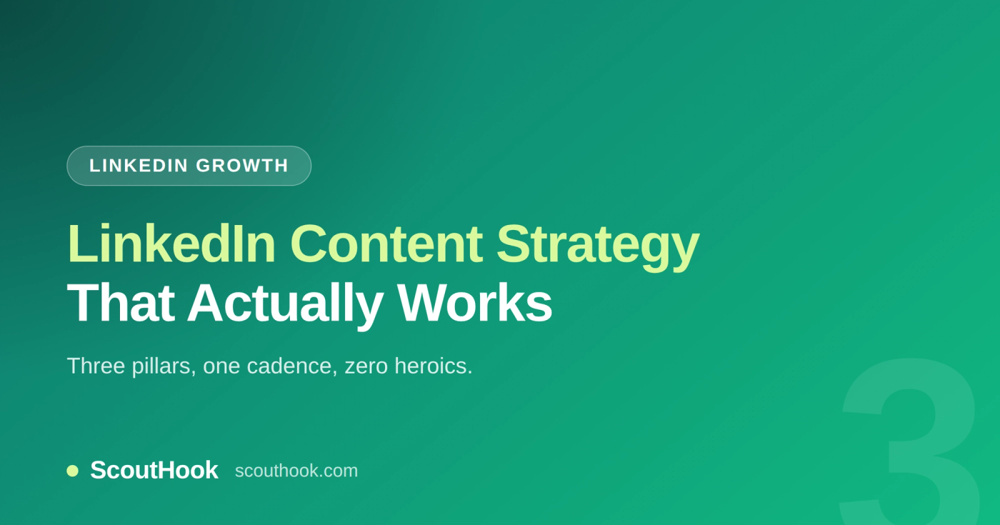 LinkedIn content strategy framework 2026 — ScoutHook