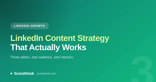 LinkedIn content strategy framework 2026 — ScoutHook