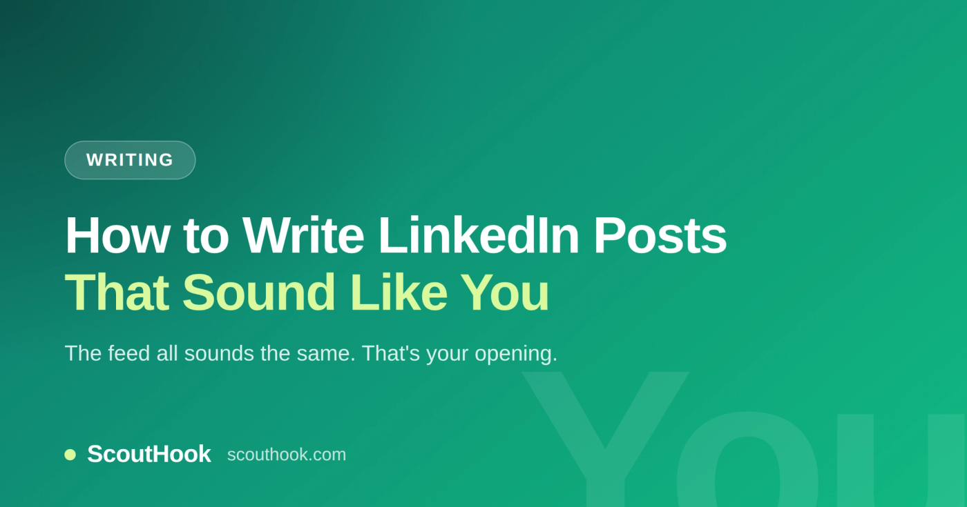How to write LinkedIn posts that sound like you — ScoutHook