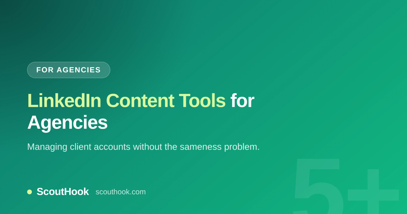 LinkedIn content tools for agencies — ScoutHook
