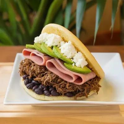 Foto de arepa callejera