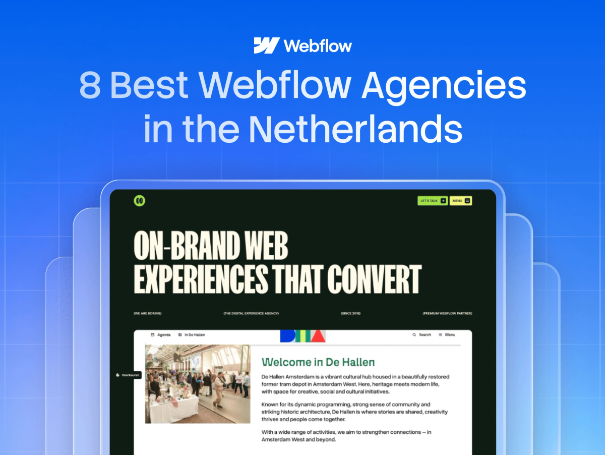 The 8 Best Webflow Agencies in the Netherlands: 2026 Rankings