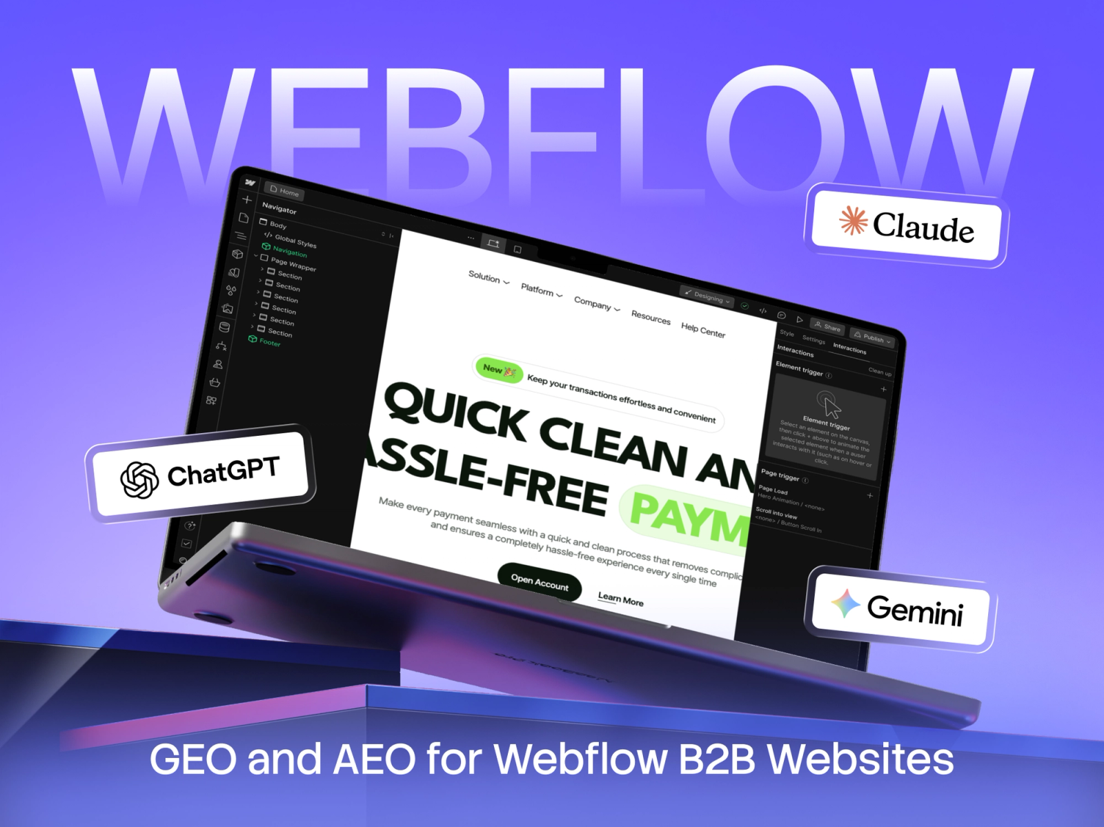 GEO and AEO for Webflow B2B Websites: The 2026 Build