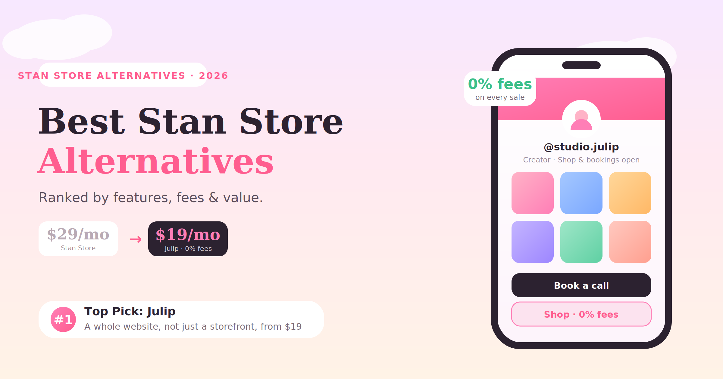 Best Stan Store Alternatives in 2026 (ranked by features, fees & value)