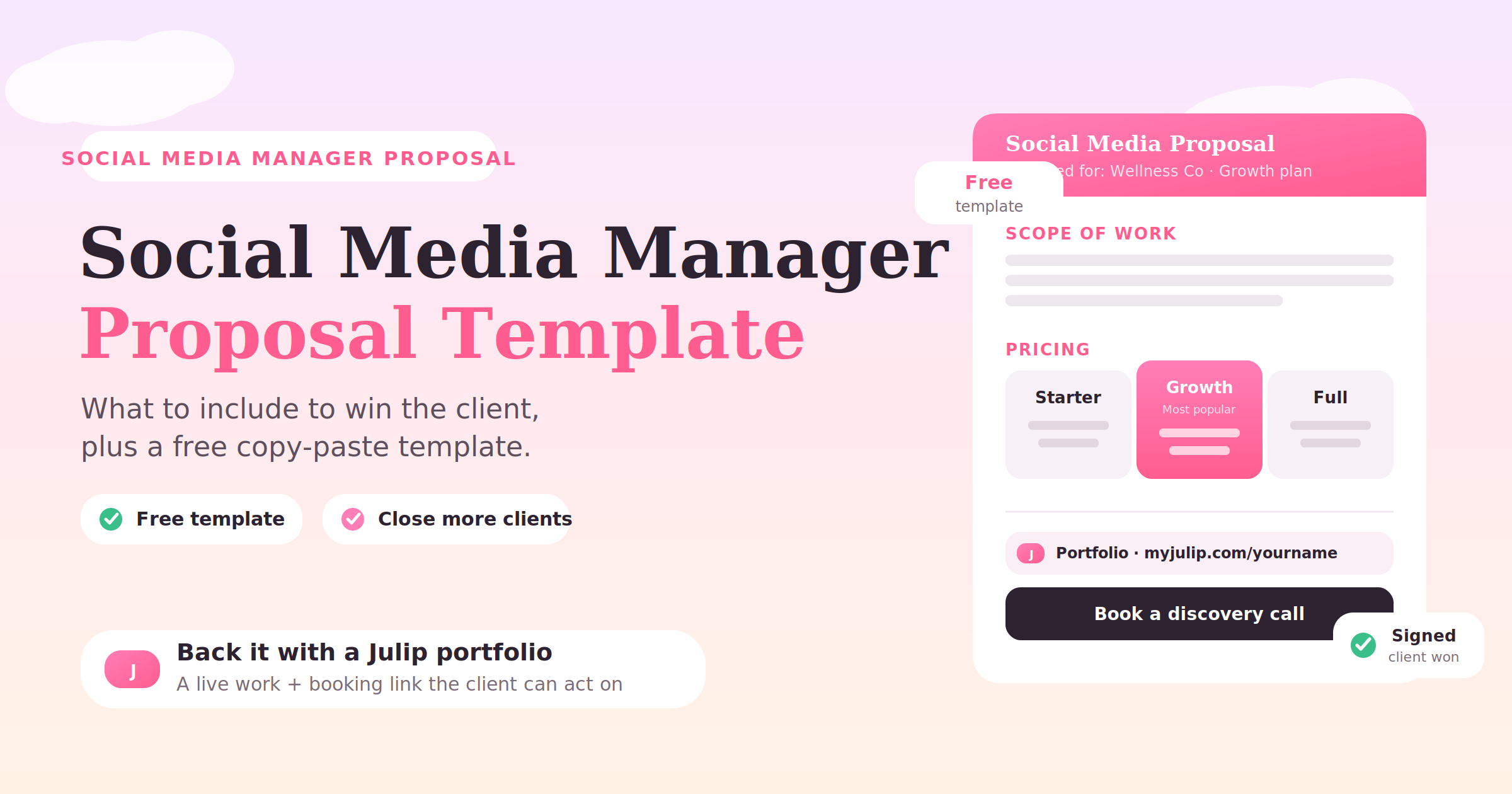 Social Media Manager Proposal Template (+ What to Include to Win Clients)