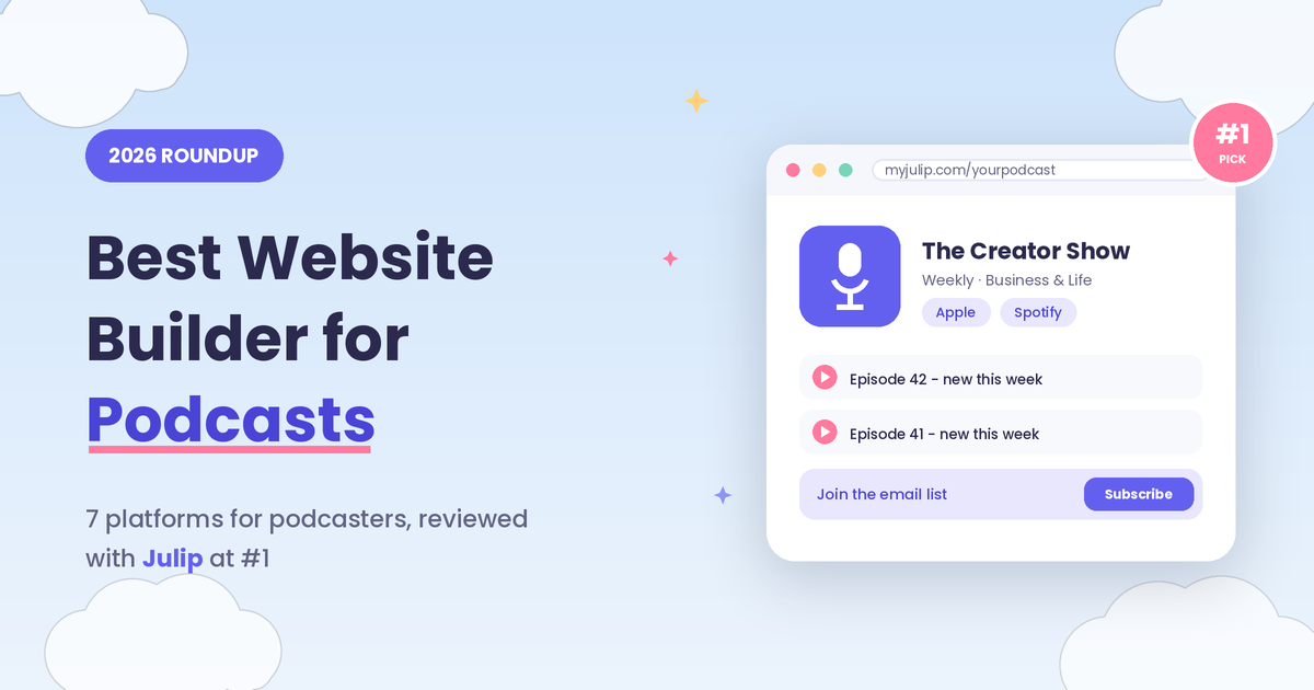 Best Website Builder for Podcasts: 7 Platforms for Podcasters in 2026