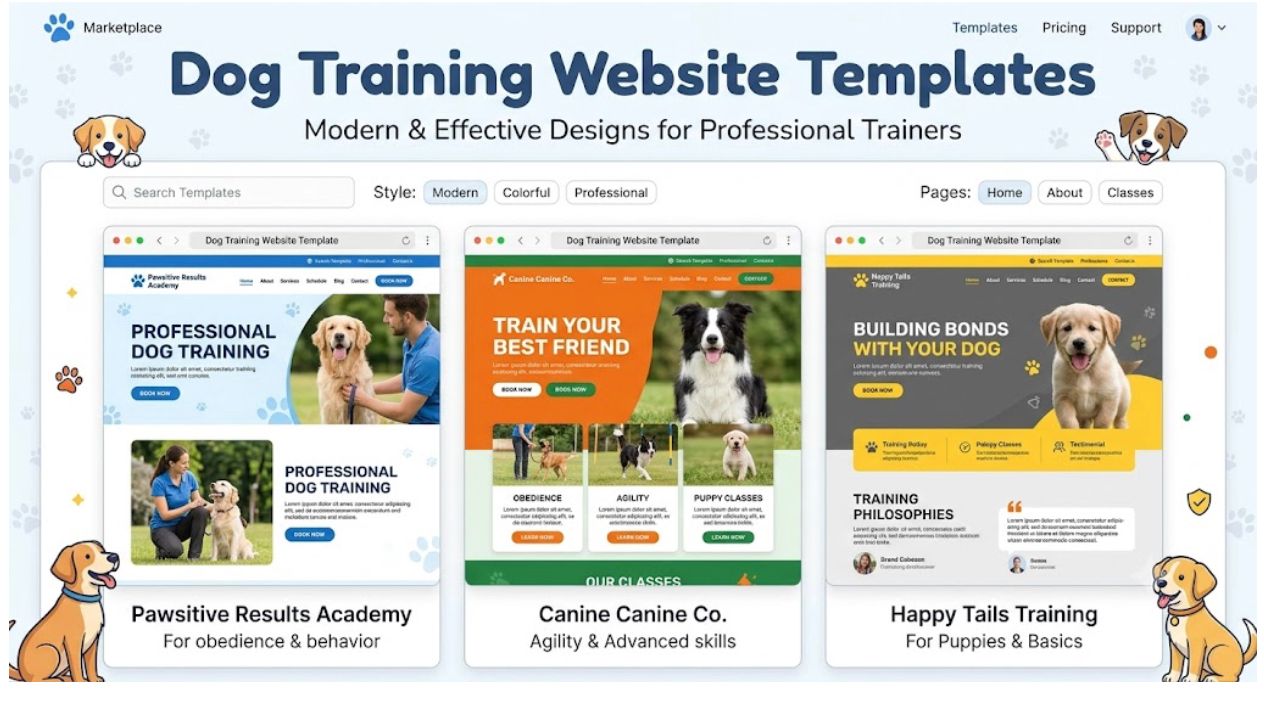 Dog Training Website Templates: Best Picks to Launch Fast