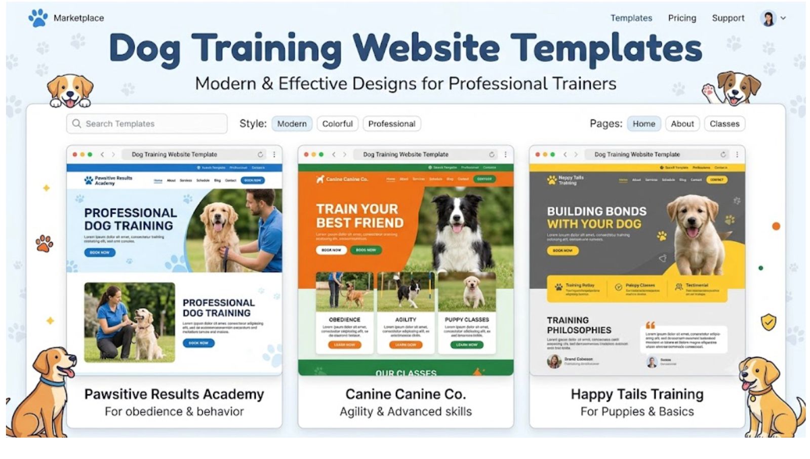 dog-training-website-templates
