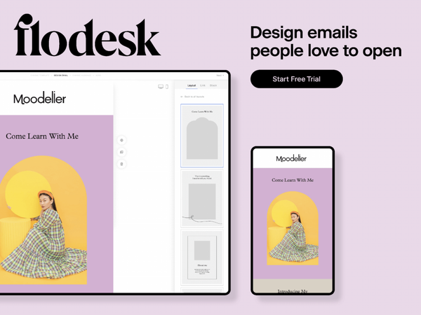 Flodesk email marketing interface