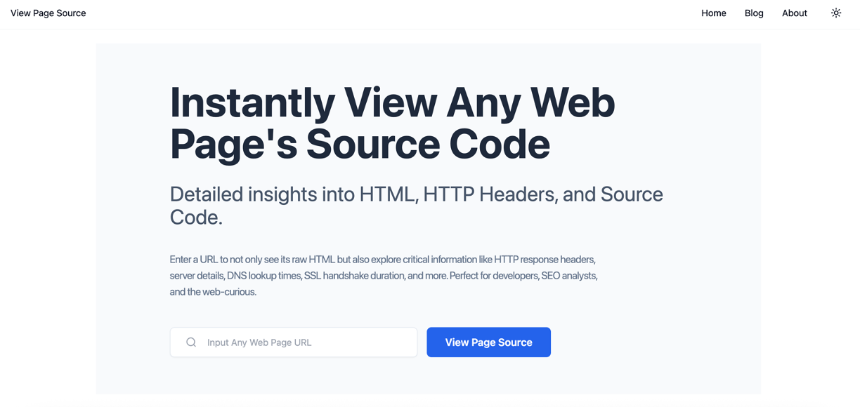 View Page Source