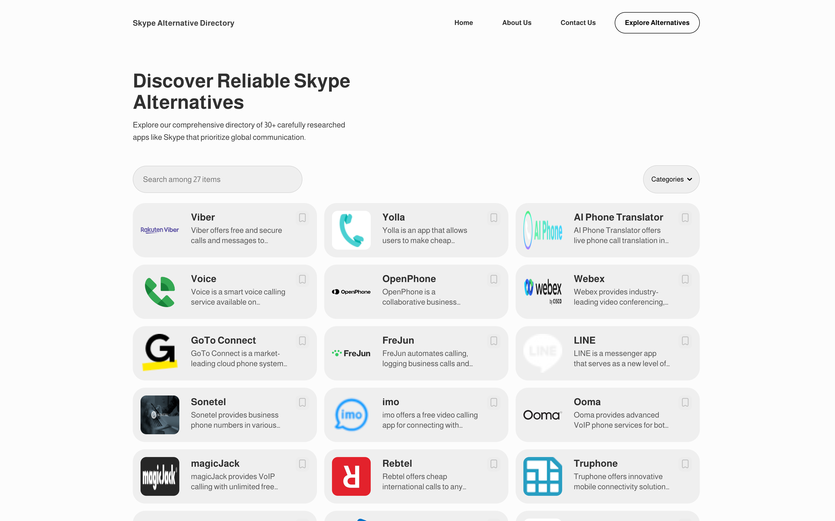 Skype Alternative Directory