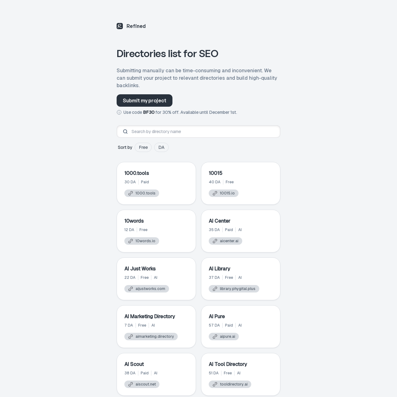 Refined Directories